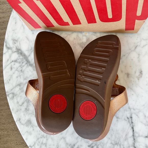 Fitflop Halo Toe Thong Sandals Rose Gold Size 7 - Picture 6 of 6